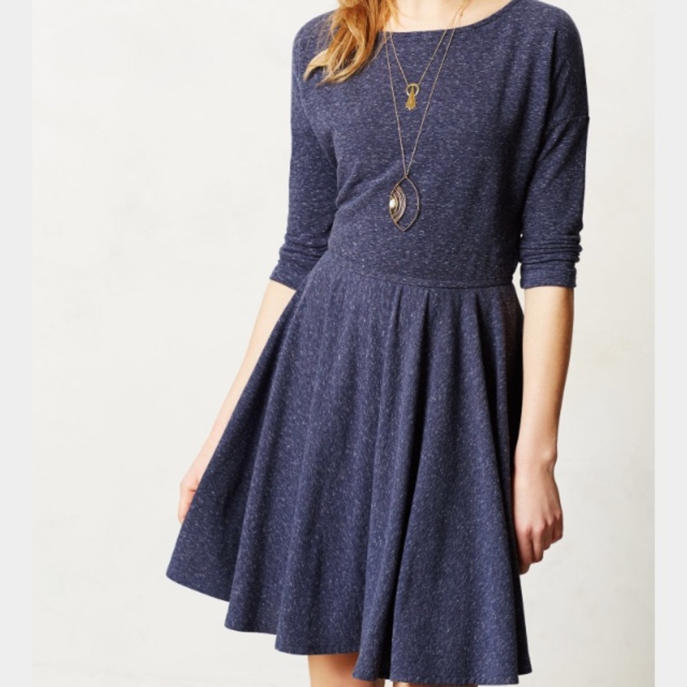 PUELLA "Midday" Dress Blue Scoop Neck Fit & Flare Style
